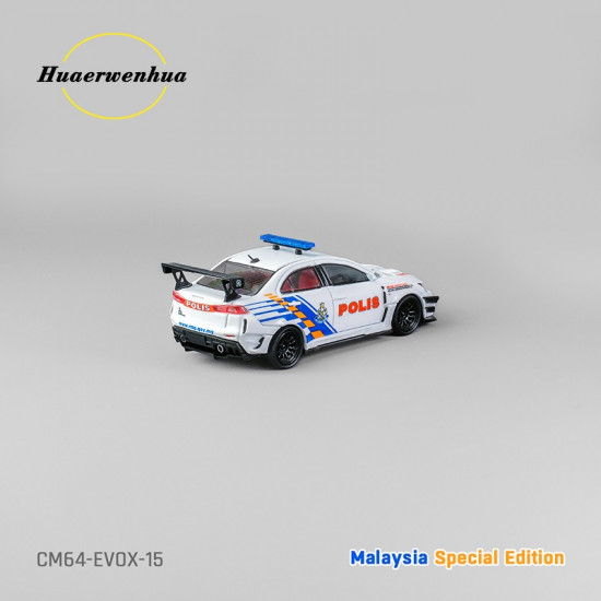 CM 1/64 Mitsubishi Lancer EvoX Malaysia special edition Malaysia PoLIS car