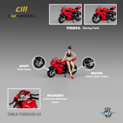 CM 1:64 MV Agusta F3Rosso Red With Showgirl