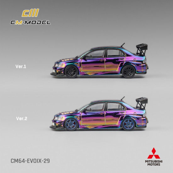 CM 1:64 Misubishi Lancer Evoix Widebody Chromecolour