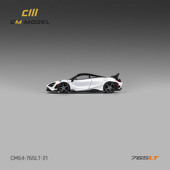 CM 1/64 Mclaren 765LT White with carbon hood 