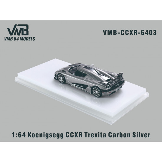 VMB 1/64 Koenigsegg CCXR Trevita Carbon Silver