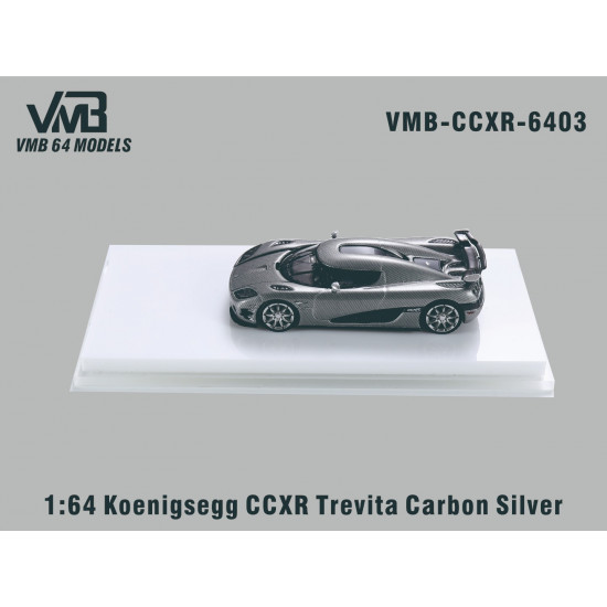 VMB 1/64 Koenigsegg CCXR Trevita Carbon Silver