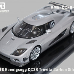 VMB 1/18 Koenigsegg CCXR Trevita Carbon Silver 