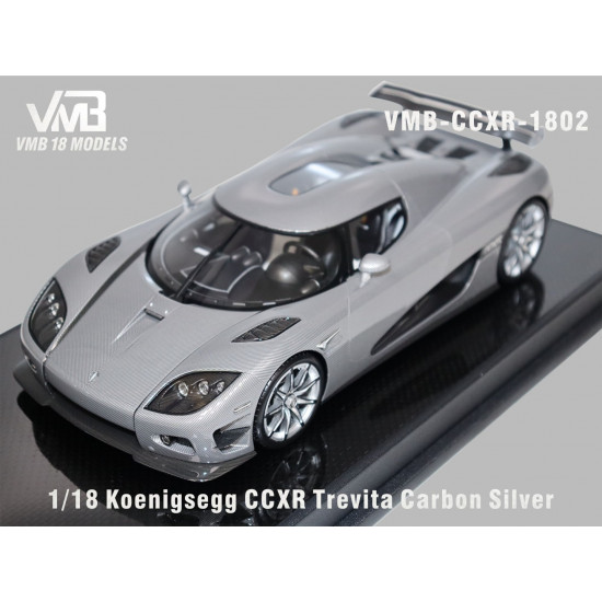 VMB 1/18 Koenigsegg CCXR Trevita Carbon Silver 