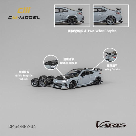 CM 1:64 Subaru BRZ Varis BRZ ARISING-1 Gray