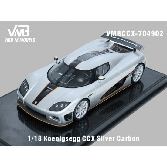 VMB 1/18 Koenigsegg CCX Silver Carbon