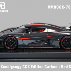 VMB 1/18 Koenigsegg CCX Edition Black Carbon Red Stripe