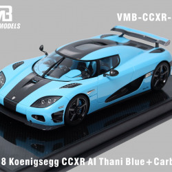 VMB 1/18 Koenigsegg CCXR Al Thani Blue + Carbon