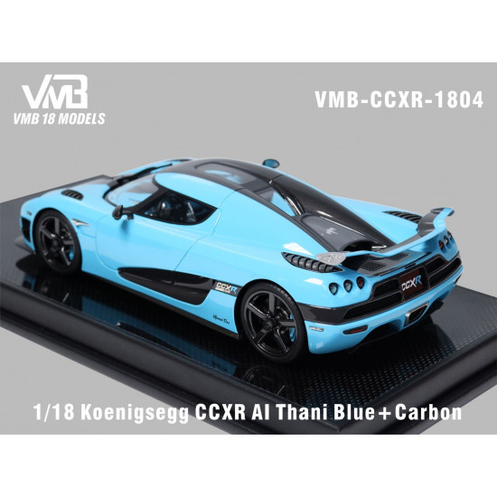 VMB 1/18 Koenigsegg CCXR Al Thani Blue + Carbon