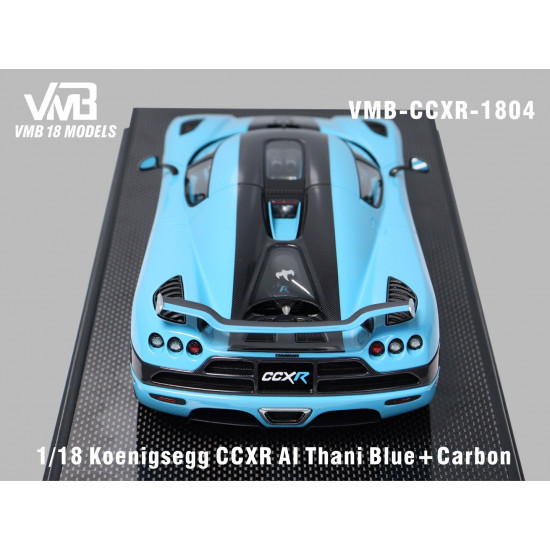 VMB 1/18 Koenigsegg CCXR Al Thani Blue + Carbon